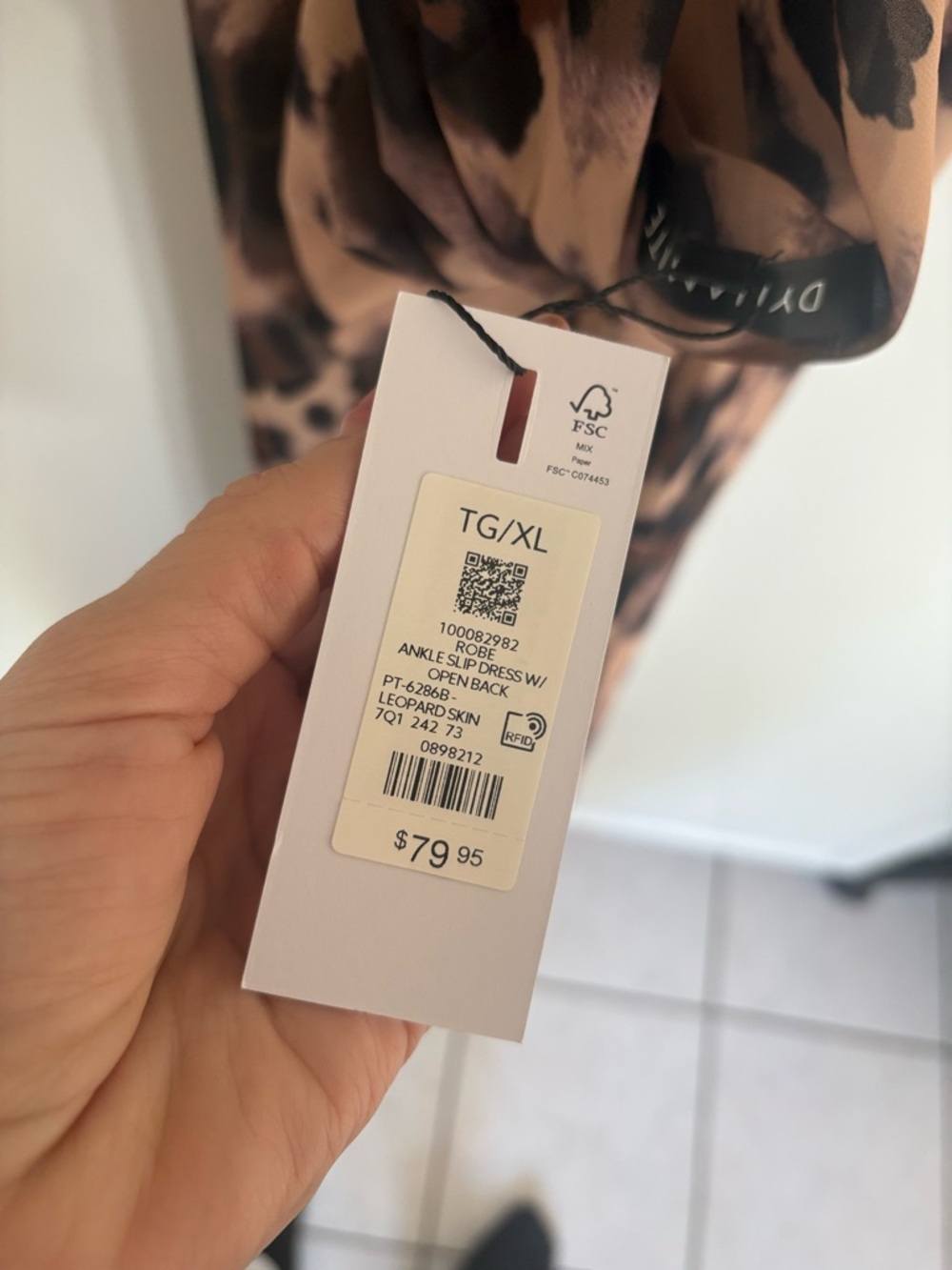 NWT Dynamite Leopard-Print Slip Dress - Picture 3 of 5